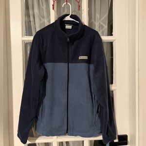Columbia Navy & Light Blue Colorblock Half-Zip Fleece Pullover